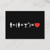 Carte De Visite L'équation d'amour pour les femmes (Dos)