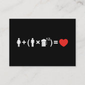 Carte De Visite L'équation d'amour pour les hommes (Dos)