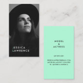 Carte De Visite Les acteurs modernes modélisent la photo photograp (Devant / Derrière)