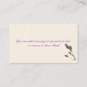 Carte De Visite Les affaires de lavande, sauvent la date, ou des (Dos)