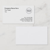 Carte De Visite Les affaires simples ajoutent votre propre (Devant / Derrière)