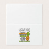 Carte De Visite Les Agents D'Assurance Sont Comme Des Ananas. (Extérieur déplié)