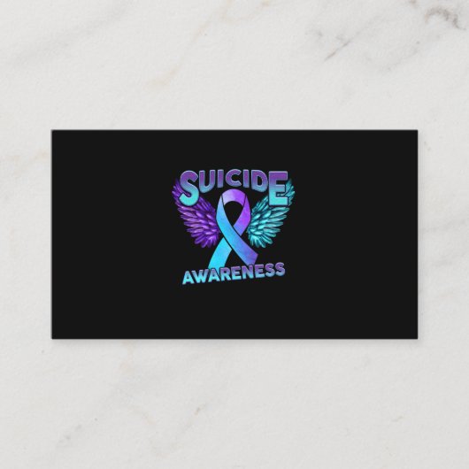 Carte De Visite Les Ailes De Sensibilisation Au Suicide Et Le Suic (Devant)