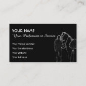 Carte De Visite Les amateurs d'équitation et d'équitation (Dos)