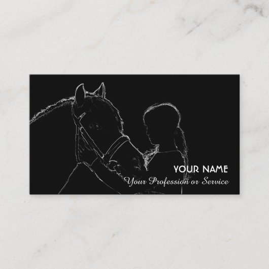 Carte De Visite Les amateurs d'équitation et d'équitation (Devant)