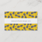 Carte De Visite Les ananas sur l'or | ajoutent votre nom (Dos)