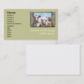 Carte De Visite Les animaux sont pour aimer (Devant / Derrière)