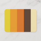 Carte De Visite les années 70 Motif de couleurs triées rétro (Dos)