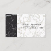 Carte De Visite Les beignets | Marbre blanc Or | Bol de mélange (Dos)