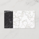 Carte De Visite Les beignets | Marbre blanc Or | Marbre noir (Dos)