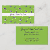 Carte De Visite Les bleuets sur la ferme verte à déposer (Devant / Derrière)