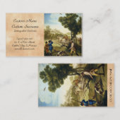 Carte De Visite Les cailles chassant le chef d'oeuvre de Francisco (Devant / Derrière)