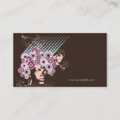 Carte De Visite Les cercles de morue florale des cheveux funéraire (Dos)