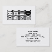 CARTE DE VISITE LES CHATS 8-BITS M30W (Devant / Derrière)