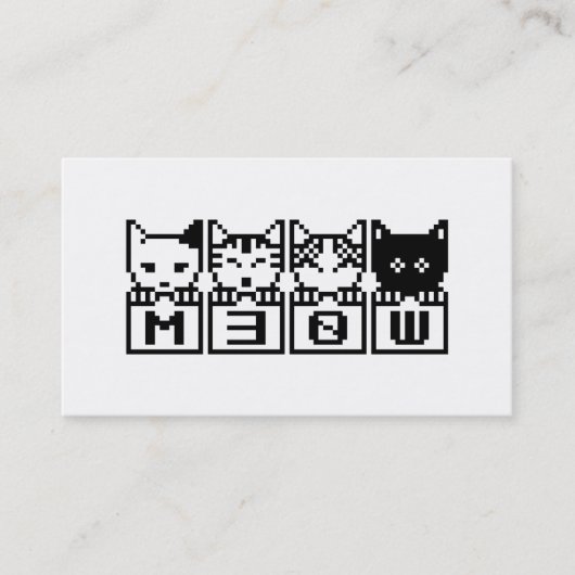CARTE DE VISITE LES CHATS 8-BITS M30W (Devant)