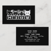 CARTE DE VISITE LES CHATS 8-BITS M30W (Devant / Derrière)