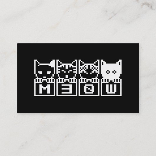 CARTE DE VISITE LES CHATS 8-BITS M30W (Devant)