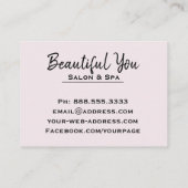 Carte De Visite Les cheveux de salon de spa de *~* fouettent (Dos)
