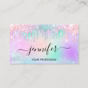 Carte De Visite Les cheveux en Parties scintillant de maquillage c