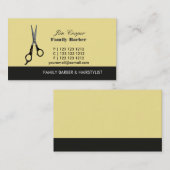 Carte De Visite Les ciseaux de barbier du salon de beauté (Devant / Derrière)