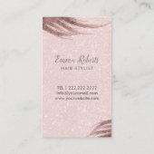 Carte De Visite Les ciseaux de parties scintillantes d'argent de (Dos)