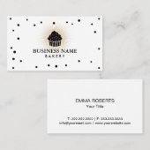 Carte De Visite Les confettis de boulangerie de petit gâteau (Devant / Derrière)
