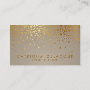 Carte De Visite Les confettis de feuille d'or de Faux pointillent