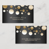 Carte De Visite Les confettis modernes d'or pointillent des bijoux (Devant / Derrière)