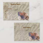 Carte De Visite Les coquillages sur la plage (Devant / Derrière)