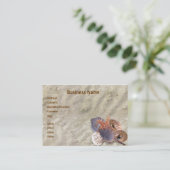 Carte De Visite Les coquillages sur la plage (Debout devant)