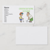 Carte De Visite Les couples qui jouent au golf ensemble restent (Devant / Derrière)