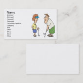 Carte De Visite Les couples qui jouent au golf ensemble restent (Devant / Derrière)