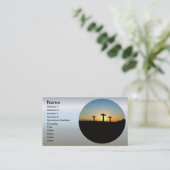 Carte De Visite Les croix de crucifixion au coucher du soleil (Debout devant)
