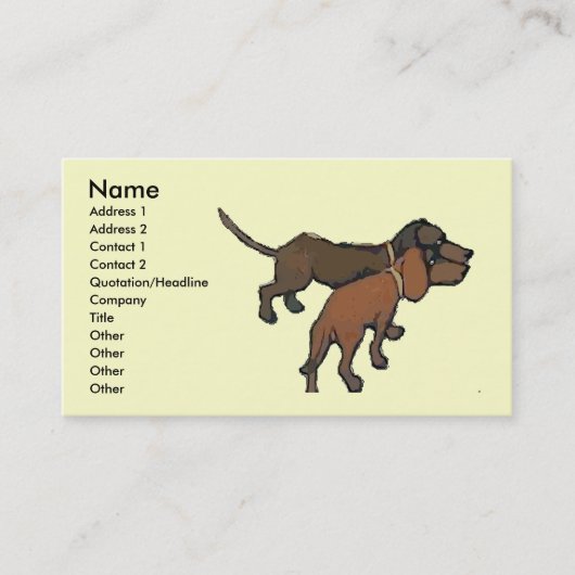 Carte De Visite Les Dachshunds (Devant)