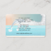 Carte De Visite les dauphins qui brassent dans l'océan (Dos)