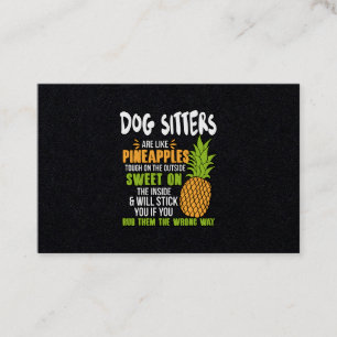 Carte De Visite Les Déchets De Chien Sont Comme Des Ananas.