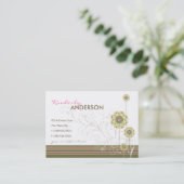 Carte De Visite Les Dots De Fleur De Whimsical Fluent Et Fléchisse (Debout devant)