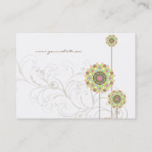 Carte De Visite Les Dots De Fleur De Whimsical Fluent Et Fléchisse (Dos)