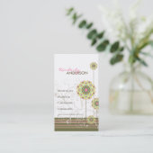 Carte De Visite Les Dots De Fleur De Whimsical Fluent Et Fléchisse (Debout devant)