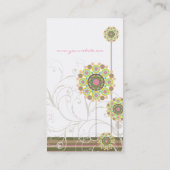 Carte De Visite Les Dots De Fleur De Whimsical Fluent Et Fléchisse (Dos)