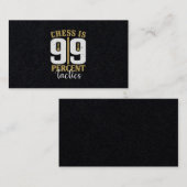 Carte De Visite Les Échecs Sont Tactiques À 99% (Devant / Derrière)