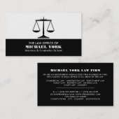 Carte De Visite Les échelles de la justice, juriste (Devant / Derrière)