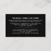 Carte De Visite Les échelles de la justice, juriste (Dos)