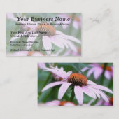 Carte De Visite Les Échinacées Dans La Poitrine (Devant / Derrière)