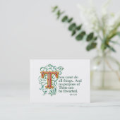 Carte De Visite Les écritures saintes de bible encouragent (Debout devant)