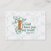 Carte De Visite Les écritures saintes de bible encouragent (Dos)