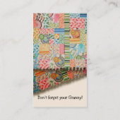 Carte De Visite Les édredons de mamie (Dos)