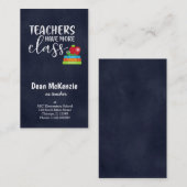 Carte De Visite Les enseignants ont plus de classe (Devant / Derrière)