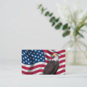 Carte De Visite Les Etats-Unis diminuent avec Eagle chauve (Debout devant)