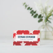 Carte De Visite Les étoiles rouges modernes Patriotique Abstrait (Debout devant)